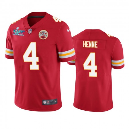 Tröjor Kansas City Chiefs Chad Henne 4 Röd Super Bowl LVII Vapor Limited - Män Tröjor Kansas City Chiefs Chad Henne 4 Röd Super Bowl LVII Vapor Limited - Män